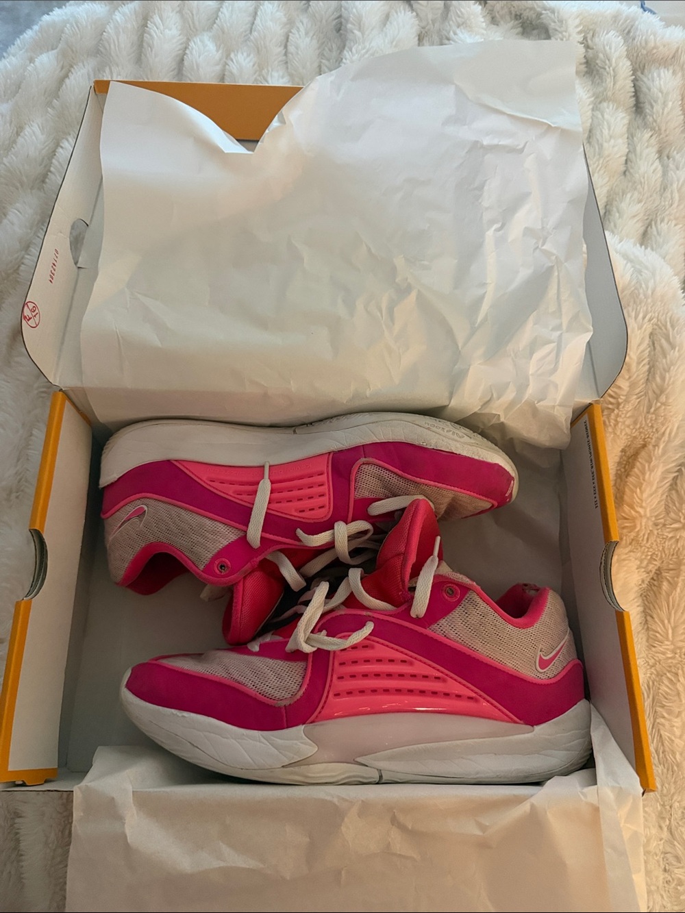 Nike Pink and White Women's Athletic Sneakers (no insole)